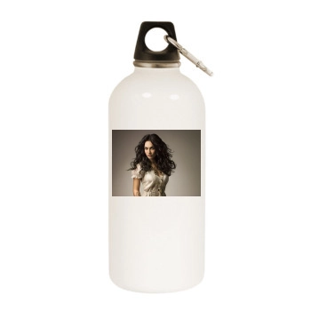 Megan Fox White Water Bottle With Carabiner