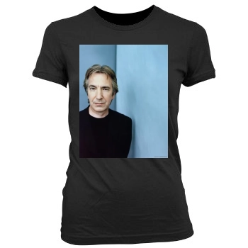 Alan Rickman Women's Junior Cut Crewneck T-Shirt