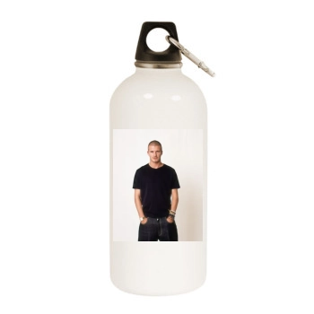 David Beckham White Water Bottle With Carabiner