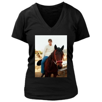 Jensen Ackles Women's Deep V-Neck TShirt