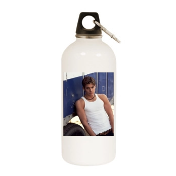 Jensen Ackles White Water Bottle With Carabiner