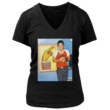 Johnny Knoxville Women's Deep V-Neck TShirt