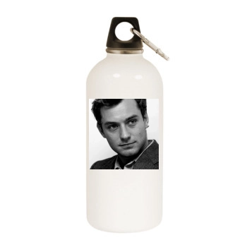 Jude Law White Water Bottle With Carabiner