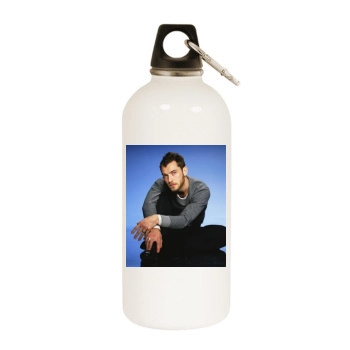 Jude Law White Water Bottle With Carabiner