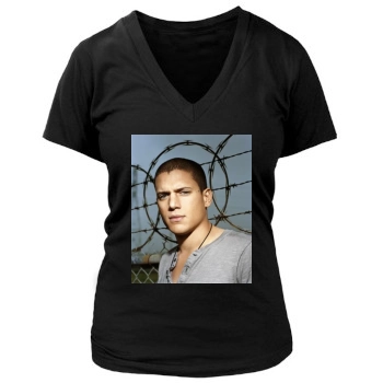 Wentworth Miller Women's Deep V-Neck TShirt