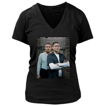 Wentworth Miller Women's Deep V-Neck TShirt