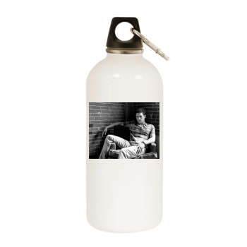 Wentworth Miller White Water Bottle With Carabiner