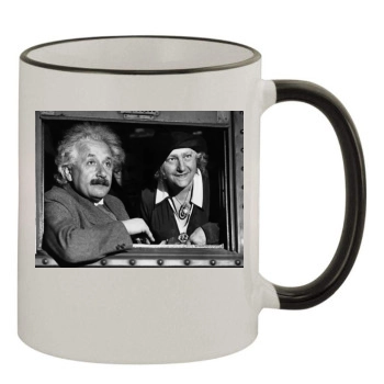 Albert Einstein 11oz Colored Rim & Handle Mug