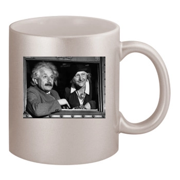 Albert Einstein 11oz Metallic Silver Mug