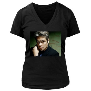 Benicio del Toro Women's Deep V-Neck TShirt