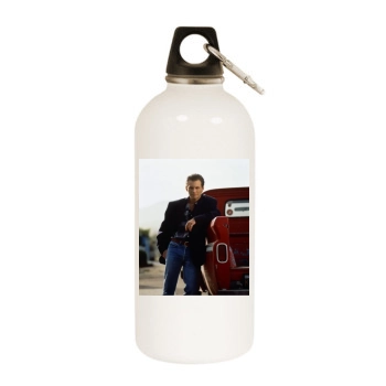 Christian Slater White Water Bottle With Carabiner