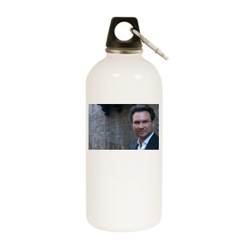 Christian Slater White Water Bottle With Carabiner