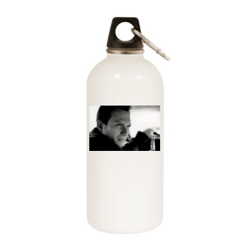 Christian Slater White Water Bottle With Carabiner