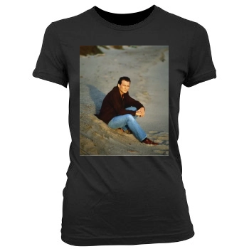 Christian Slater Women's Junior Cut Crewneck T-Shirt