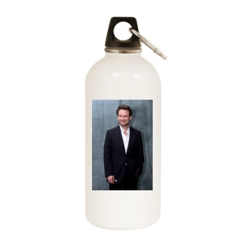 Christian Slater White Water Bottle With Carabiner