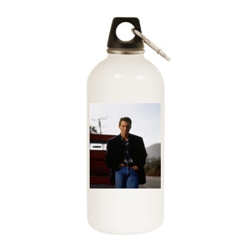 Christian Slater White Water Bottle With Carabiner