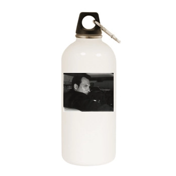 Christian Slater White Water Bottle With Carabiner