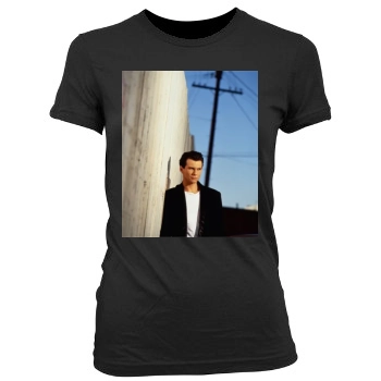 Christian Slater Women's Junior Cut Crewneck T-Shirt