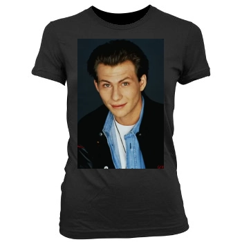 Christian Slater Women's Junior Cut Crewneck T-Shirt