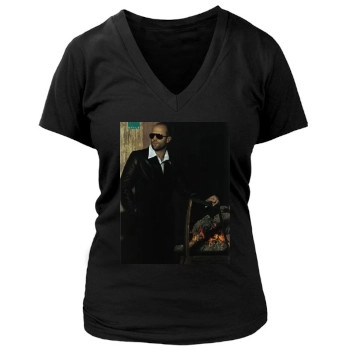 Jason Statham Women's Deep V-Neck TShirt