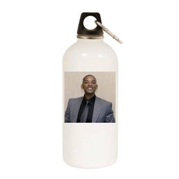 Will Smith White Water Bottle With Carabiner