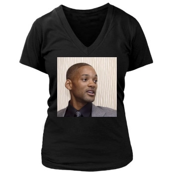 Will Smith Women's Deep V-Neck TShirt