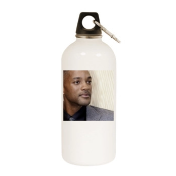 Will Smith White Water Bottle With Carabiner