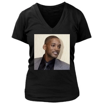 Will Smith Women's Deep V-Neck TShirt