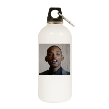 Will Smith White Water Bottle With Carabiner