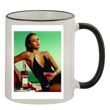 Jessica Alba 11oz Colored Rim & Handle Mug