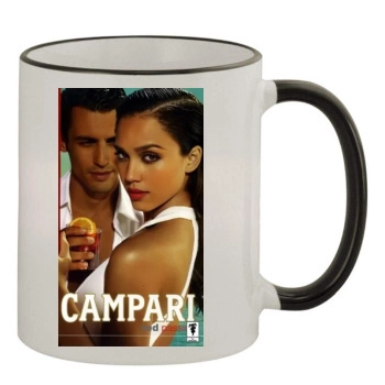 Jessica Alba 11oz Colored Rim & Handle Mug