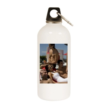 Jessica Alba White Water Bottle With Carabiner