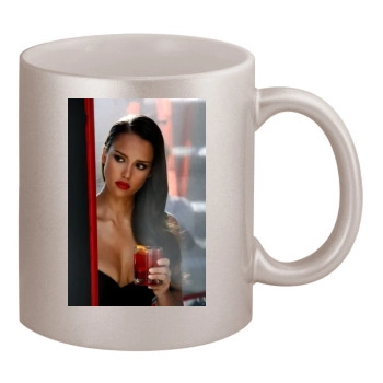 Jessica Alba 11oz Metallic Silver Mug