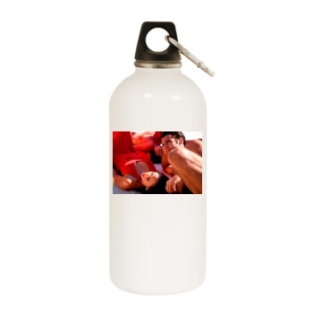 Jessica Alba White Water Bottle With Carabiner