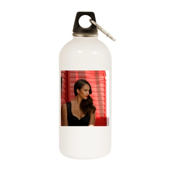 Jessica Alba White Water Bottle With Carabiner