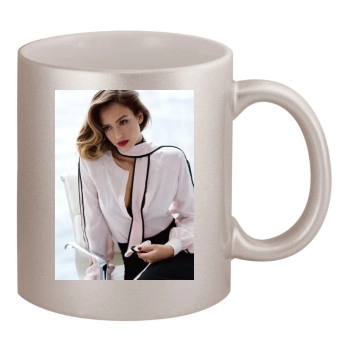 Jessica Alba 11oz Metallic Silver Mug