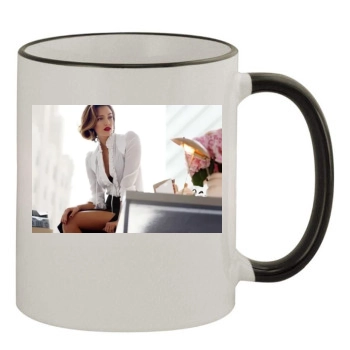 Jessica Alba 11oz Colored Rim & Handle Mug