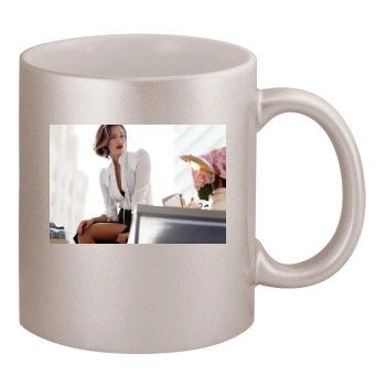 Jessica Alba 11oz Metallic Silver Mug