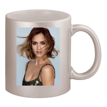 Jessica Alba 11oz Metallic Silver Mug