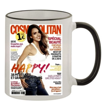 Jessica Alba 11oz Colored Rim & Handle Mug