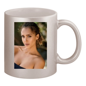 Jessica Alba 11oz Metallic Silver Mug