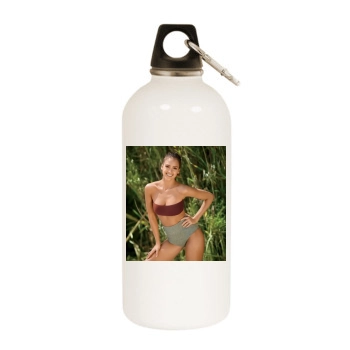 Jessica Alba White Water Bottle With Carabiner