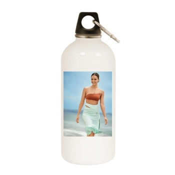 Jessica Alba White Water Bottle With Carabiner