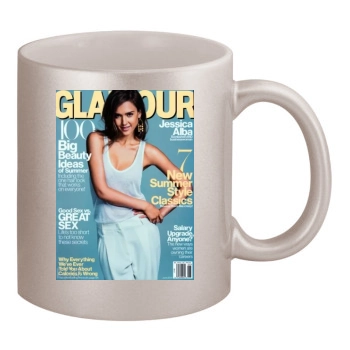 Jessica Alba 11oz Metallic Silver Mug