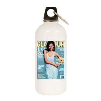 Jessica Alba White Water Bottle With Carabiner