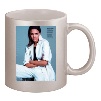 Jessica Alba 11oz Metallic Silver Mug