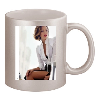 Jessica Alba 11oz Metallic Silver Mug