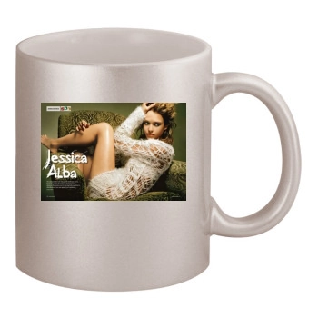 Jessica Alba 11oz Metallic Silver Mug