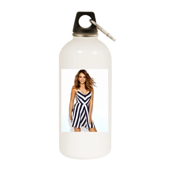 Jessica Alba White Water Bottle With Carabiner