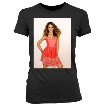 Jessica Alba Women's Junior Cut Crewneck T-Shirt